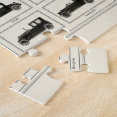 Klassieke automobiel wagen grafiek vintage kunst v legpuzzel (Zijkant)