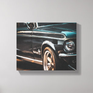 Klassieke autorijschijf van de oude spieren canvas afdruk