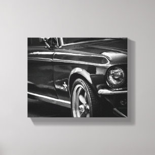 Klassieke autorijschijf van de oude spieren canvas afdruk