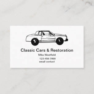 Klassieke auto's en restauratie visitekaartje