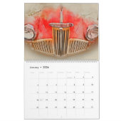 Klassieke auto's in Waterverf kalender (Jan 2026)
