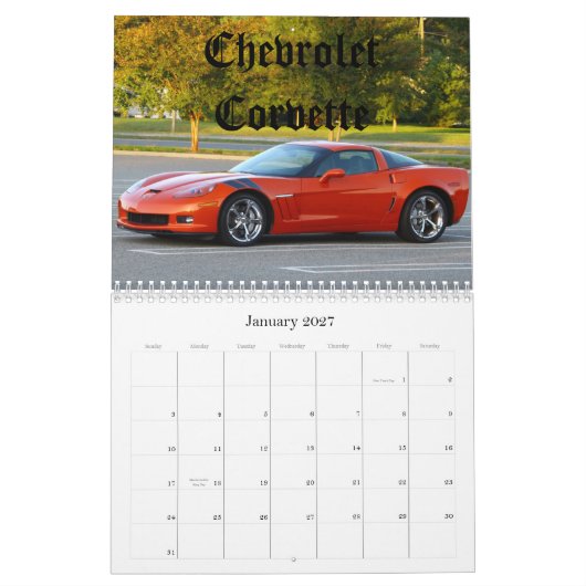 Klassieke auto's kalender (Jan 2027)