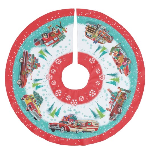 Klassieke auto's kerstboom rok (Voorkant)