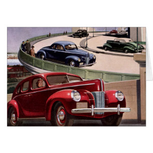 Klassieke auto's, klassieke sedans roadtrip over d