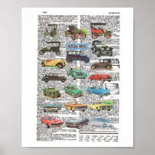 Klassieke auto's poster