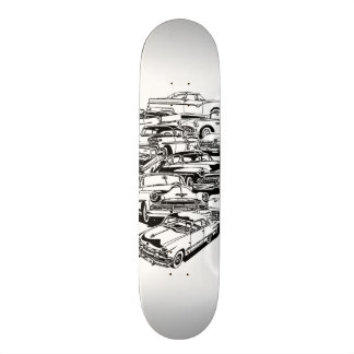 Klassieke auto's skateboarddek skateboard