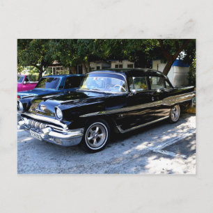 Klassieke auto's van Cuba Black Taxi Briefkaart