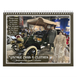 Klassieke Auto's Vintage Jurken Foto Citaat Kalend Kalender