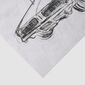 Klassieke autoschets IV Tissuepapier (Detail)