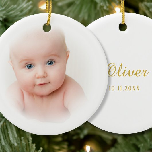 Klassieke Baby foto Keramisch Ornament