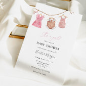 Klassieke Baby Meisje Douche Uitnodiging