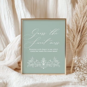 Klassieke Baby Shower Gok Spelletje Zoete Troep Poster