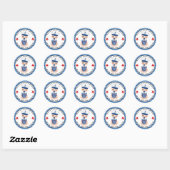 Klassieke Baby shower Klassic Round Sticker (Vel)