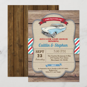 Klassieke baby shower-uitnodiging.  stijl kaart