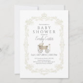 Klassieke Baby Stroller Baby shower uitnodiging (Voorkant)