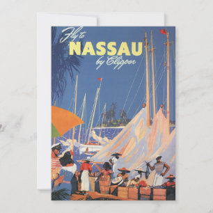 Klassieke Bahama-reis kunst, vlieg naar Nassau met