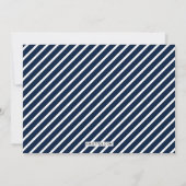 Klassieke banner Navy/Rode afstudeeraankondiging Aankondiging (Achterkant)