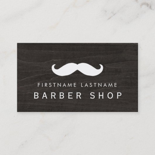 Klassieke Barber Mustache Visitekaartje (Voorkant)