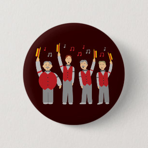 Klassieke Barbershop Kwartet Ronde Button 5,7 Cm
