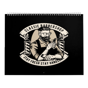 klassieke barbershop verblijf vers verblijf knap kalender