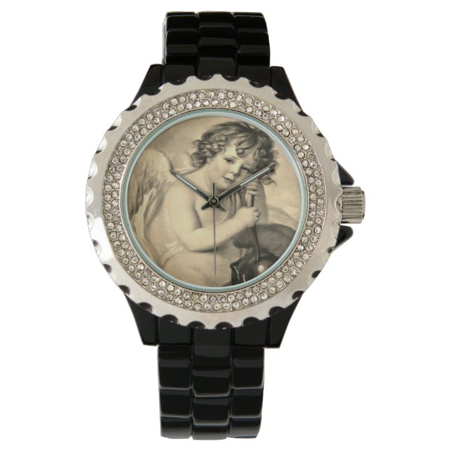 Klassieke baroque Angel Horloge (Voorkant)