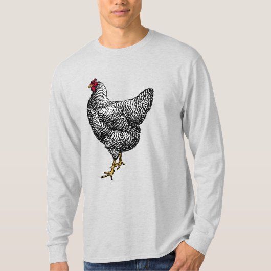 Klassieke Barred Plymouth Rock Kip Hen T-shirt (Voorkant)