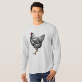 Klassieke Barred Plymouth Rock Kip Hen T-shirt (Voorkant volledig)