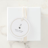 Klassieke bars Dubbel monogram Modern Foto bruilof Bedankjes Labels (In situ)