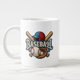 Klassieke Baseball Essentials / Stijlvolle Retro L Extra Grote Beker