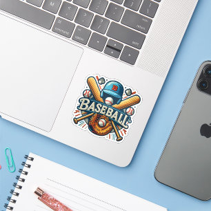 Klassieke Baseball Essentials / Stijlvolle Retro L Sticker