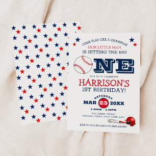 Klassieke Baseball Kinder 1e verjaardag Kaart