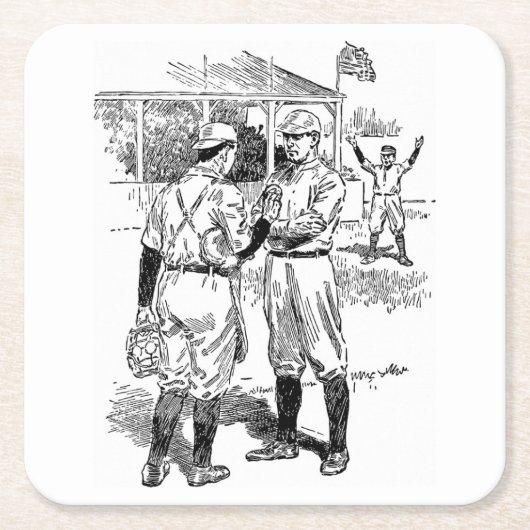 Klassieke Baseball Onderzetter set (Voorkant)