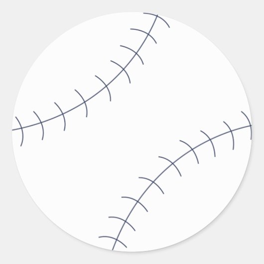 Klassieke Baseball-Stickers Ronde Sticker (Voorkant)