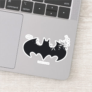 Klassieke Batman-Logo oplossing in vleermuizen Sticker
