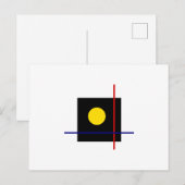 Klassieke Bauhaus geometrische kunst compositie Briefkaart (Voorkant / Achterkant)