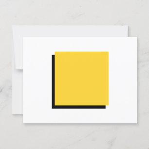 Klassieke Bauhaus geometrische kunst geel vierkant Briefkaart