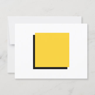 Klassieke Bauhaus geometrische kunst geel vierkant Briefkaart