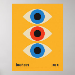 Klassieke Bauhaus Geometrische Ogen Fijne Kunst Poster