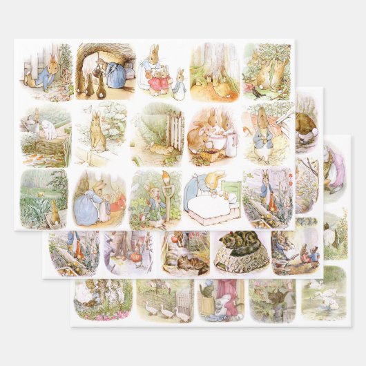 Klassieke Beatrix Potter Inpakpapier Vel (Set)