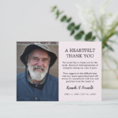 Klassieke begrafenis hartelijke foto bedankkaart (Staand voorkant)