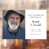 Klassieke begrafenisviering van het leven Foto Raamsticker (Vel 2)