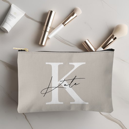 Klassieke Beige Monogram Bruidsmeisje Cadeau Etui