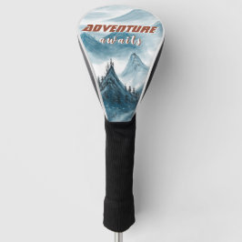 Klassieke bergen die Inspirerend citaat schilderen Golfheadcover