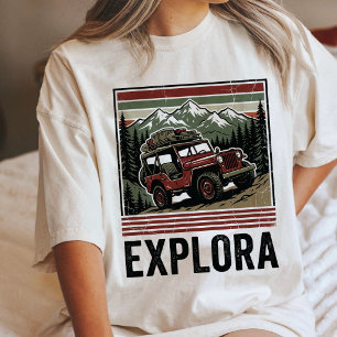 Klassieke bergverkenning Retro avontuur Tri-Blend Shirt