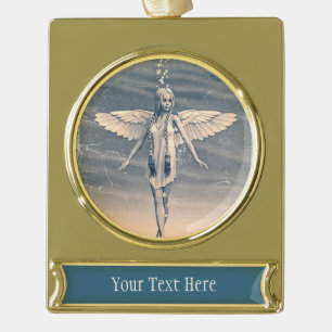 Klassieke Beschermengel Regenboog Kunst Verguld Banner Ornament