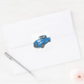 Klassieke bestelwagen vierkante sticker (Envelop)