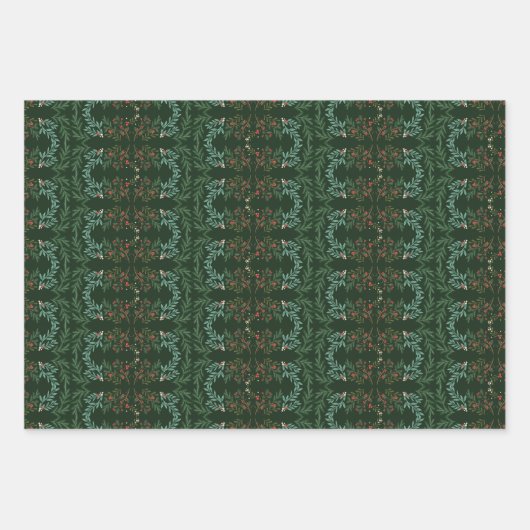 Klassieke betoverende elegantie vakantie Kerstmis Inpakpapier Vel (Voorkant 3)