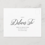 Klassieke bewerkbare kleur RSVP-antwoordkaart voor Briefkaart (Achterkant)