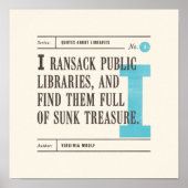 Klassieke bibliotheekofferte van Virginia Woolf Poster (Voorkant)