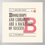 Klassieke bibliotheekquote van Piotr Kowalczyk Poster (Voorkant)